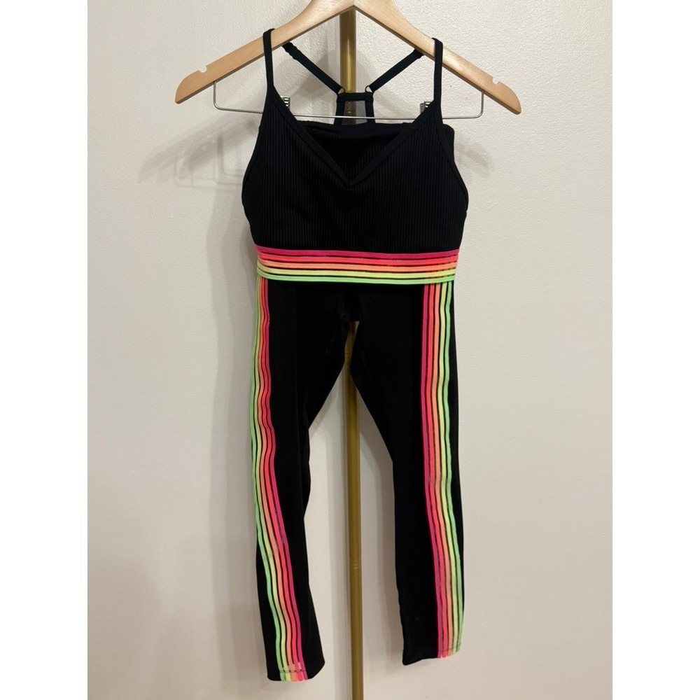 PINK Victoria's Secret, Activewear Set, Black Neon, XS/M, Excellent, $75